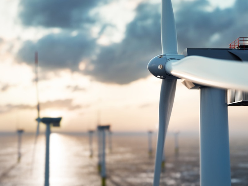 Illustration mit Energiemarktsymbolen